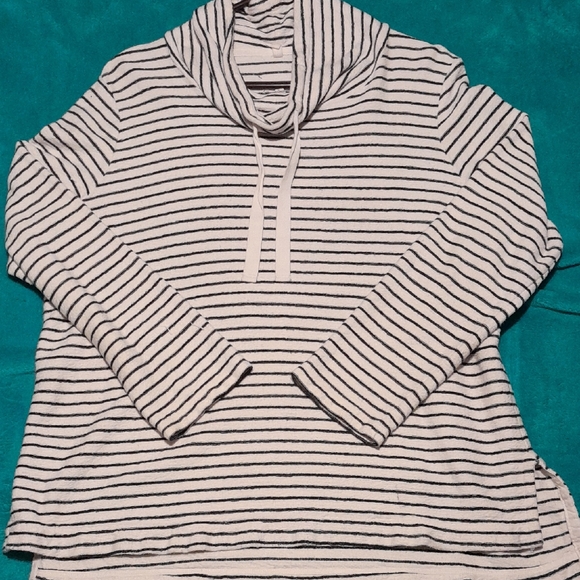 Lou & Grey Sweaters - Lou & Grey Black and White Striped Sweater